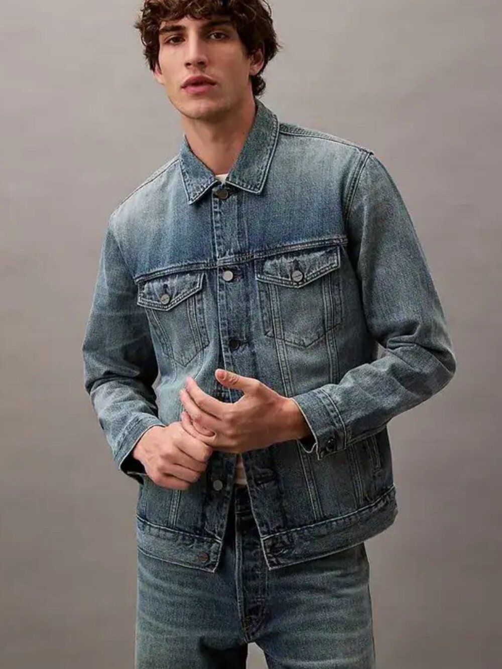 Calvin Klein Selvedge Denim Trucker Jacket - Small - NWT